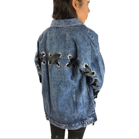 Ribbon detail denim jacket - Picture 6 of 8